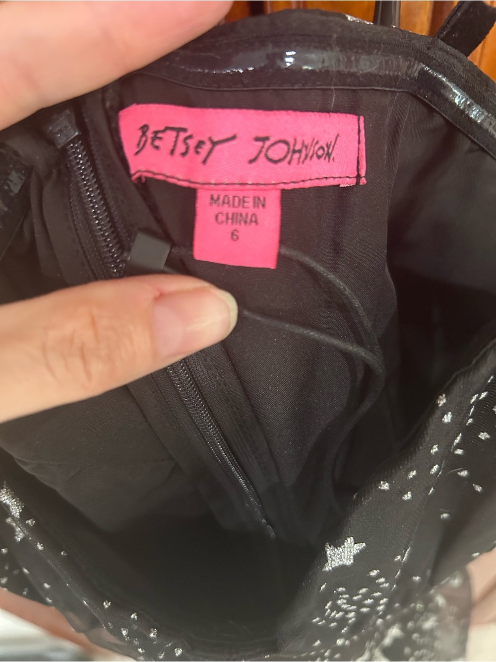 Betsy Johnson celestial star tulle overlay and corset style wimsigoth  bodice - Picture 4 of 5